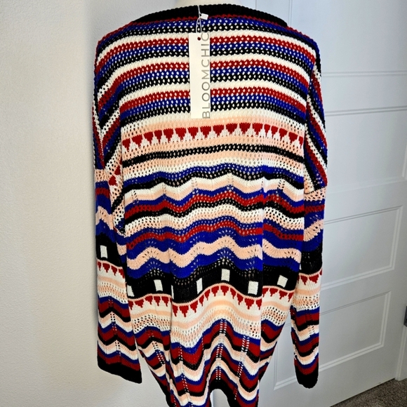 NWT!!! Bloomchic Multicolor Striped Women's Sweater Size 22-26 - Picture 5 of 5